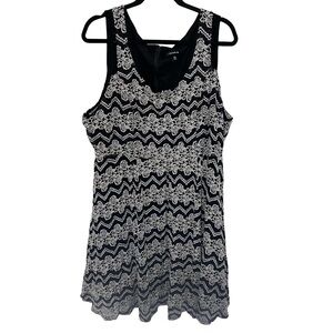 Torrid Skater Dress 20 Lace Black White Flare A-Line Women